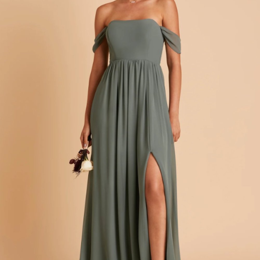 AUGUST CONVERTIBLE DRESS CHIFFON SEA GLASS - Birdy Grey
